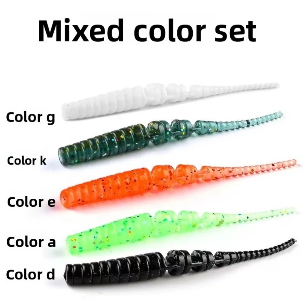 35/50 Uds. Equipo de pesca 5cm/4cm Señuelos de pesca forma de pececillo cebo Artificial señuelo suave pesca deportiva - imagen 3