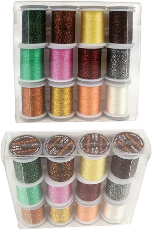 Riverruns hilo de Ninfa Micro Glint, oropel plano Holo, hilo Fluo, Material para atar moscas con orgullo desde Europa, gatillo para los peces - imagen 5