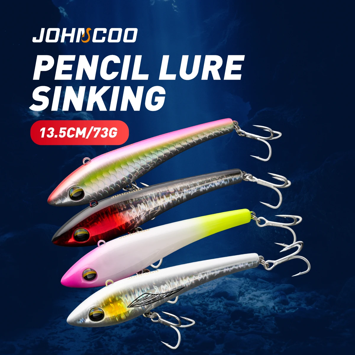 Señuelo de pesca VIB hundido, 135mm, 73g, señuelo de vibración de fundición larga, cebo duro Artificial, anzuelo fuerte para señuelos de pesca de mar de atún GT