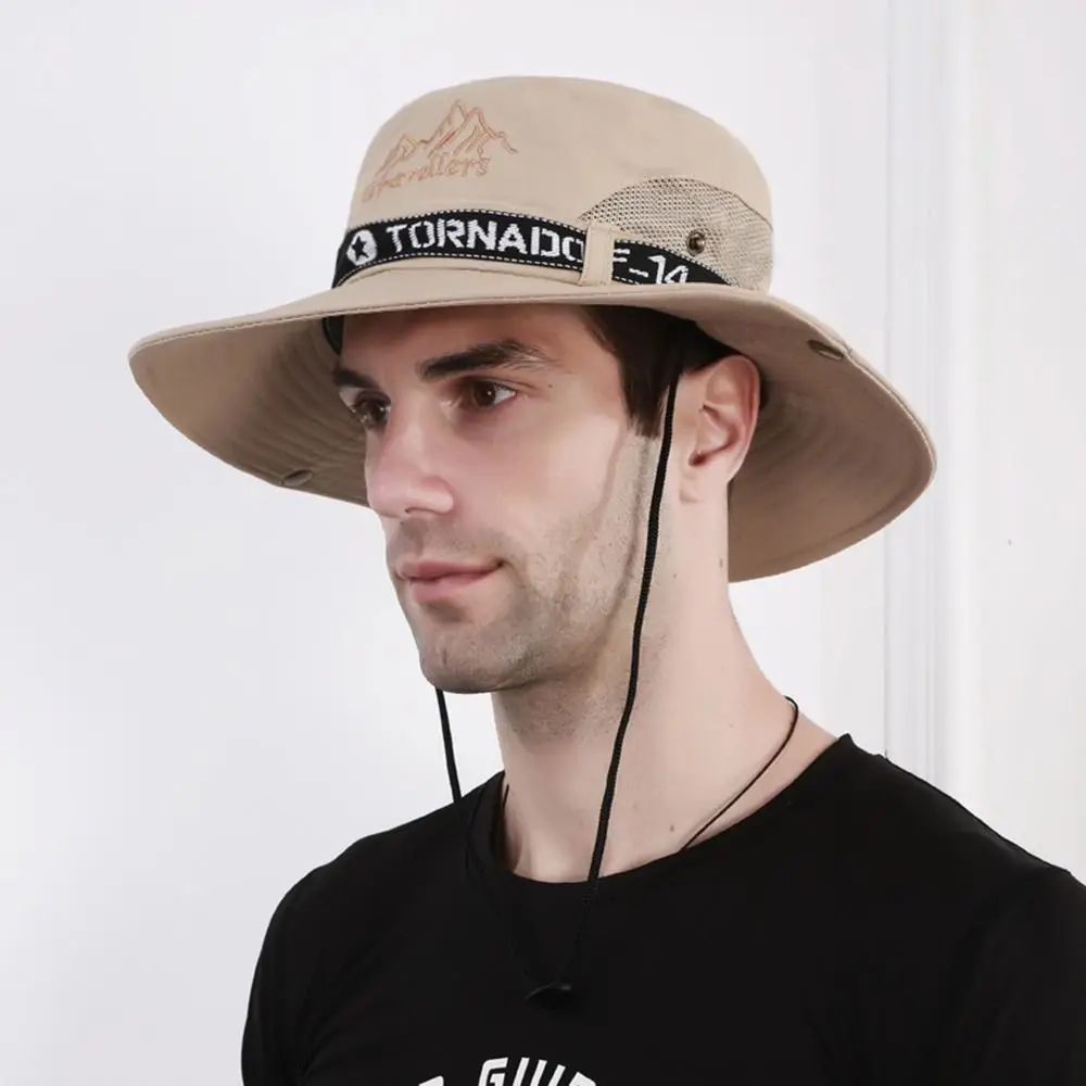 Pesca Camping Verano Gorro Bucket Hat Sombrero para el sol Gorra de protección UV de ala ancha - imagen 4