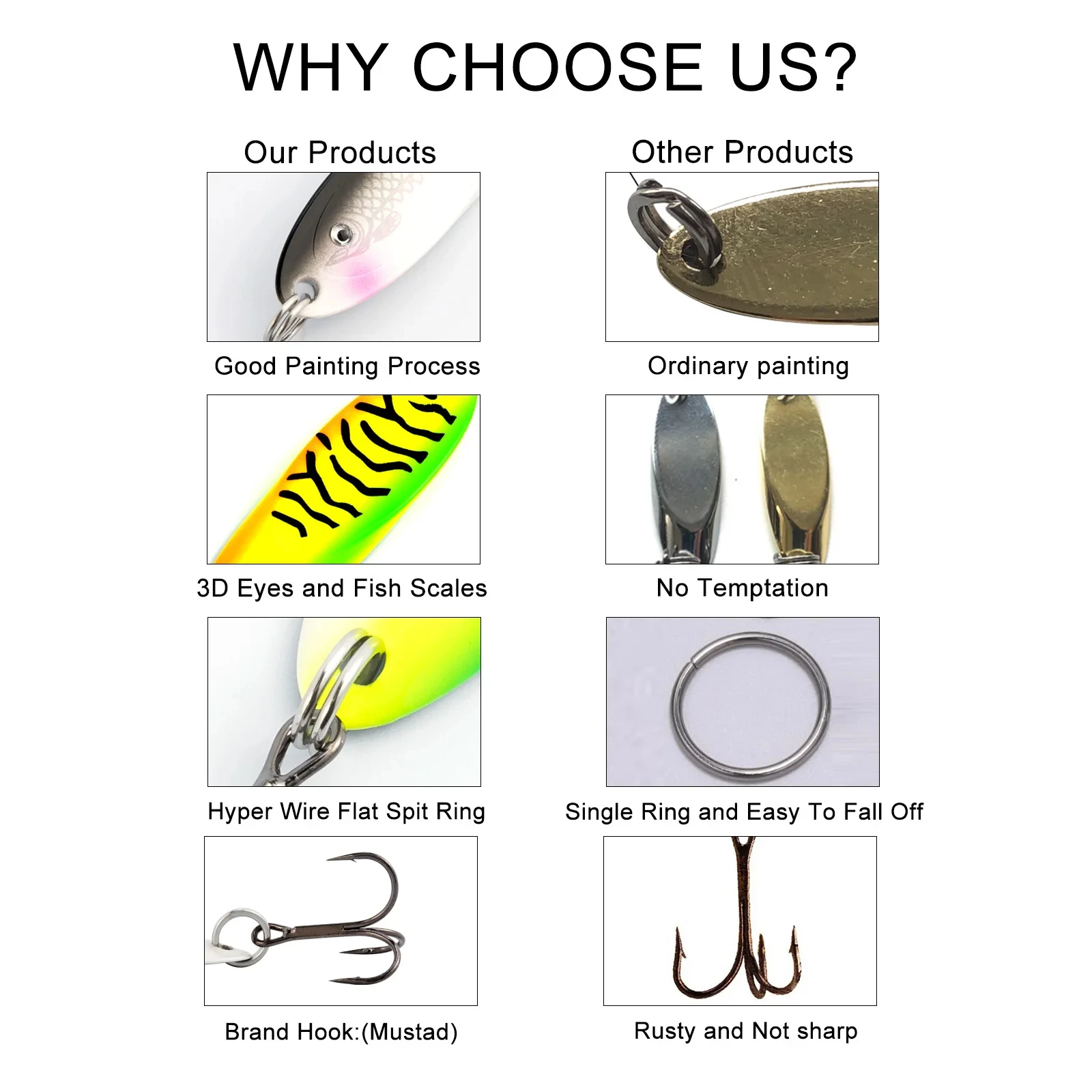 Señuelo de pesca con cuchara de Metal de 5 piezas, cebo duro de fundición larga para pesca vertical, para agua salada, trucha, pez azul, 3,5g-21g - imagen 5