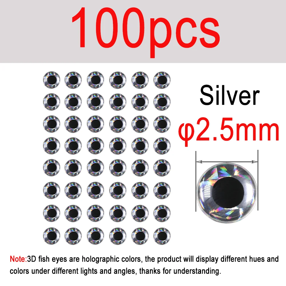 100pcs Silver 2.5mm