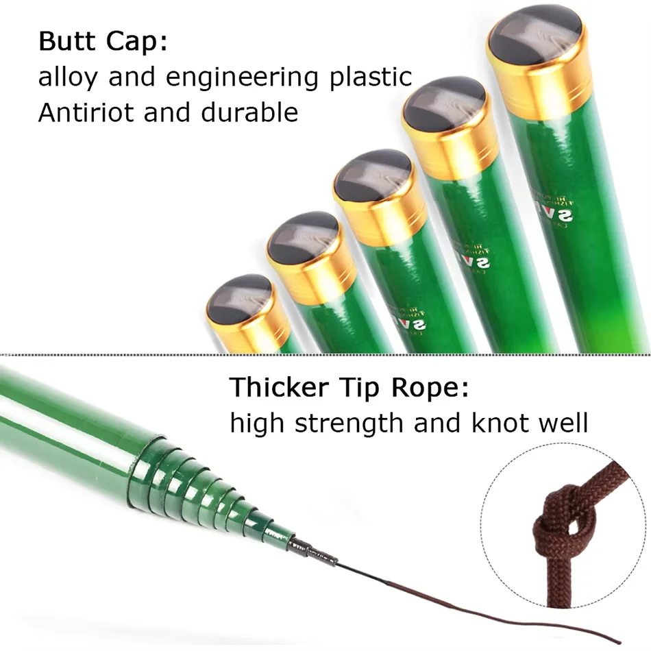 Caña de pescar de carpa Goture de alto carbono, caña de mano eléctrica de 3m-7,2 m, caña telescópica ultraligera, GOLDLITE/RED-FOX/BREEZE - imagen 3