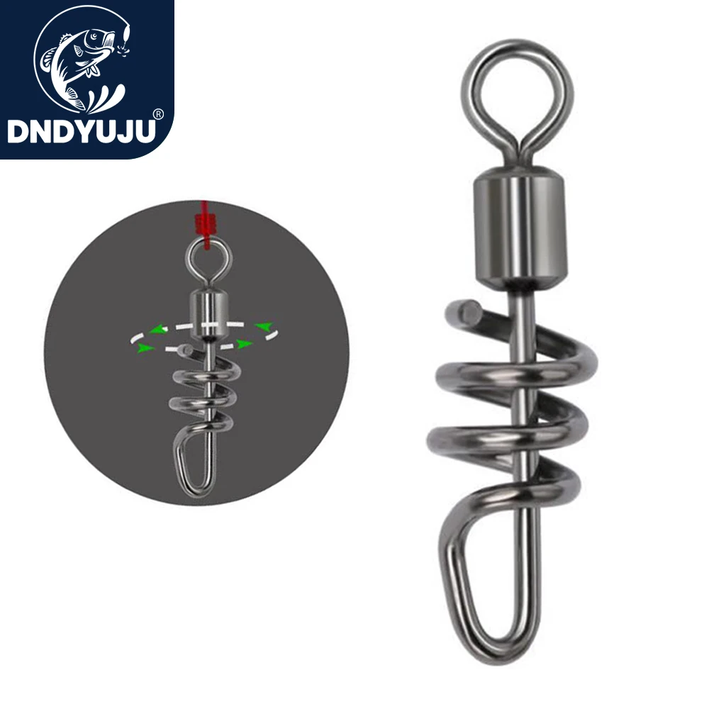 DNDYUJU 20-100 Uds pesca giratoria con broche atornillado conector de anillo sólido de acero inoxidable anzuelos señuelos productos de pesca - imagen 2