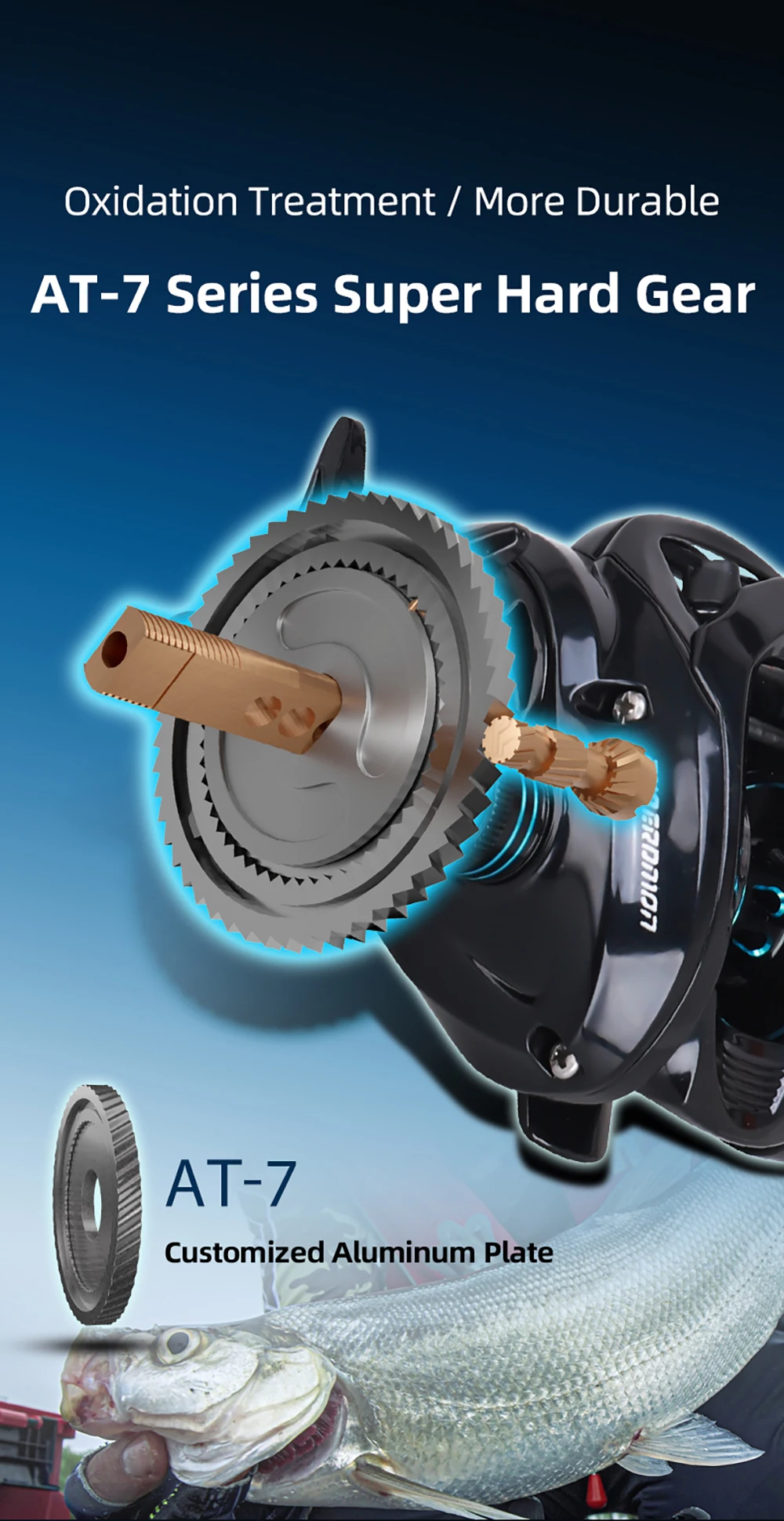 Imagen del carrete en mano mostrando su tamaño compacto