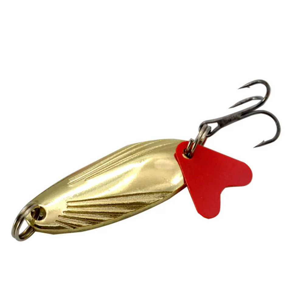 Juego de señuelos giratorios de Metal, Set de 10 unidades, Señuelos de Pesca dorados, lentejuelas con caja, anzuelos triples, aparejos de pesca, cebo duro - imagen 3