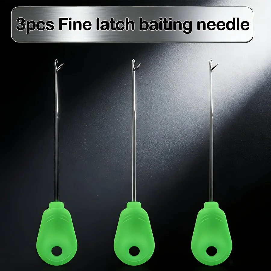 Agujas para Cebo de Carpa con Mango Ergonómico y Acero Inoxidable