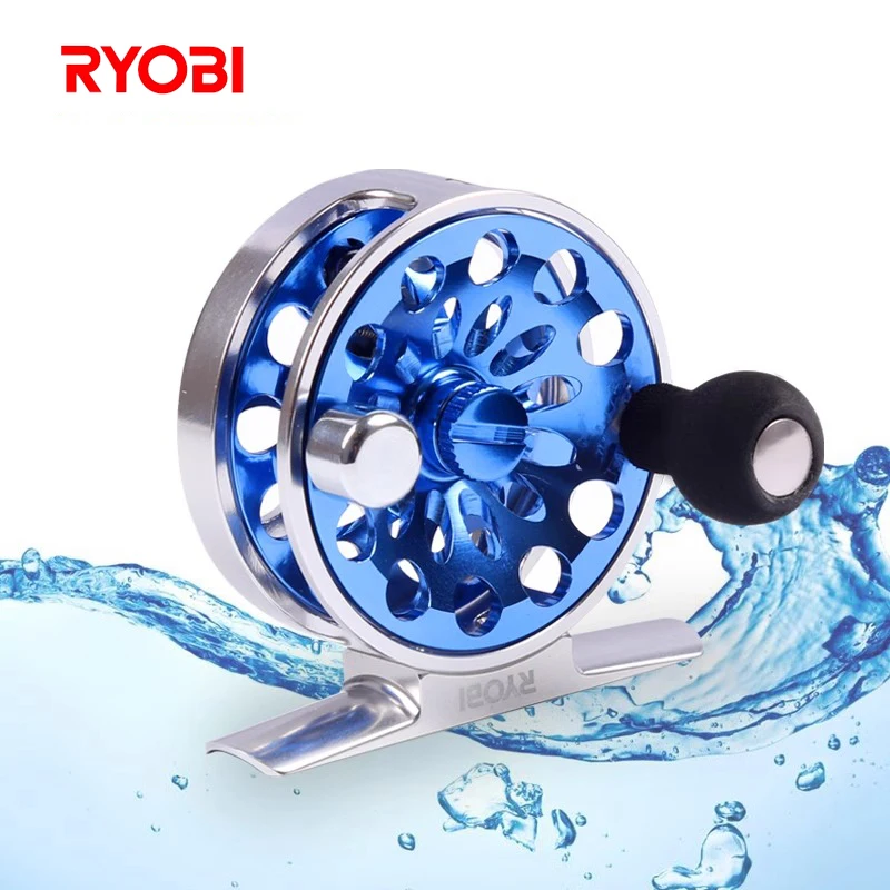 Ryobi japonés Libby Mini carrete de pesca fresco carrete de pesca en hielo de Metal carrete de pesca frontal pesca de invierno pesca con mosca balsa carrete de pesca - imagen 3