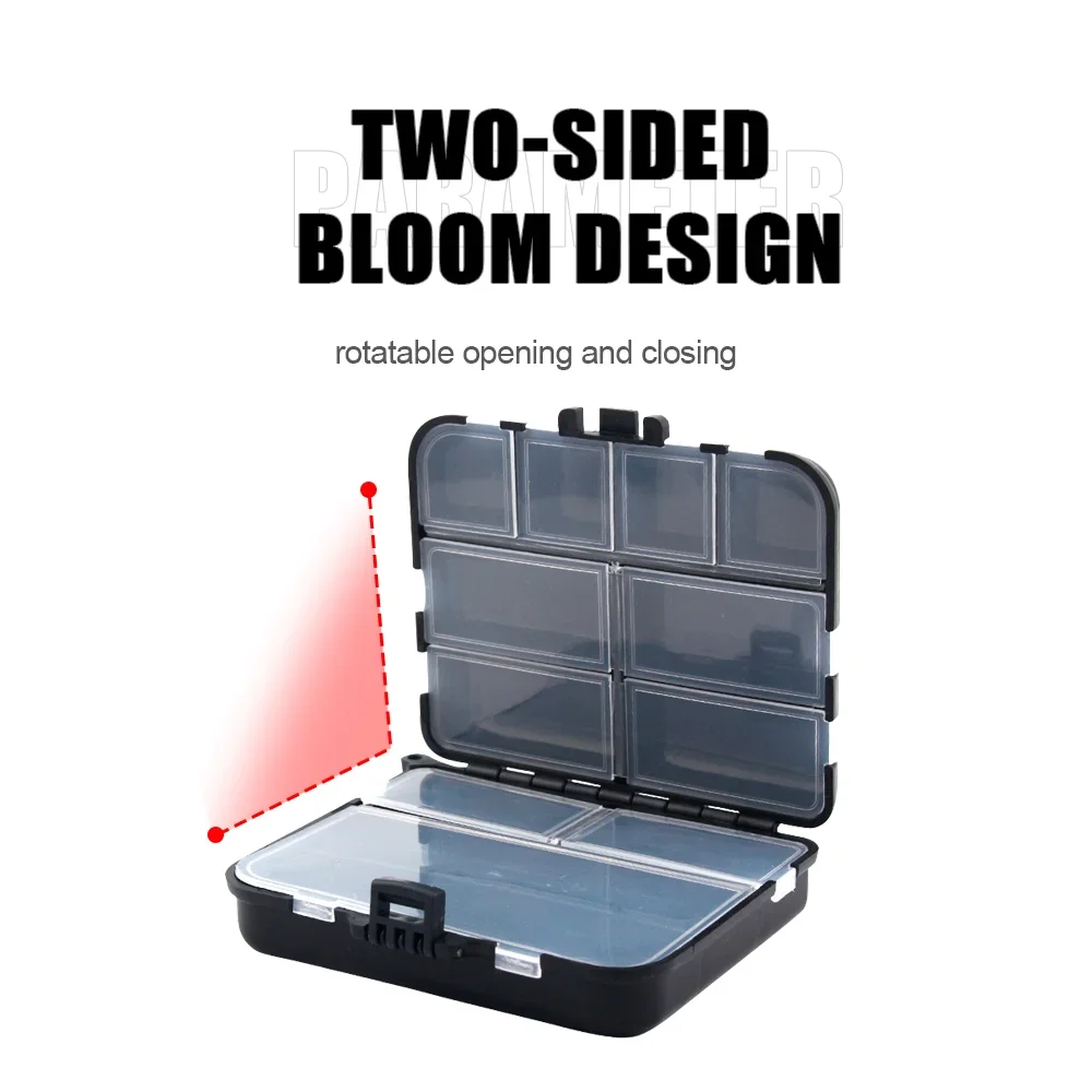 Cajas de almacenamiento de cebo de aparejos de pesca de plástico portátiles, caja organizadora de anzuelos de señuelo, estuche de almacenamiento de anzuelos - imagen 5