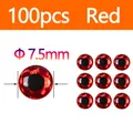 Red 100pcs 7.5mm