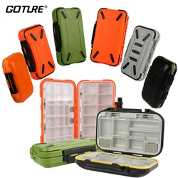 Goture-caja de aparejos de pesca impermeable, cajas de almacenamiento de anzuelos de cebo de doble cara, accesorios de pesca con mosca de carpa, tamaño S, M, L