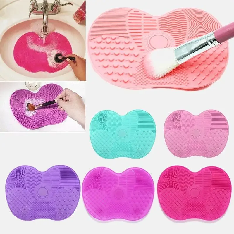 Almohadilla de limpieza de brochas de maquillaje de silicona, alfombrilla de limpieza de brochas de lavado de maquillaje cosmética, limpiador de brochas de maquillaje fácil de limpiar - imagen 3