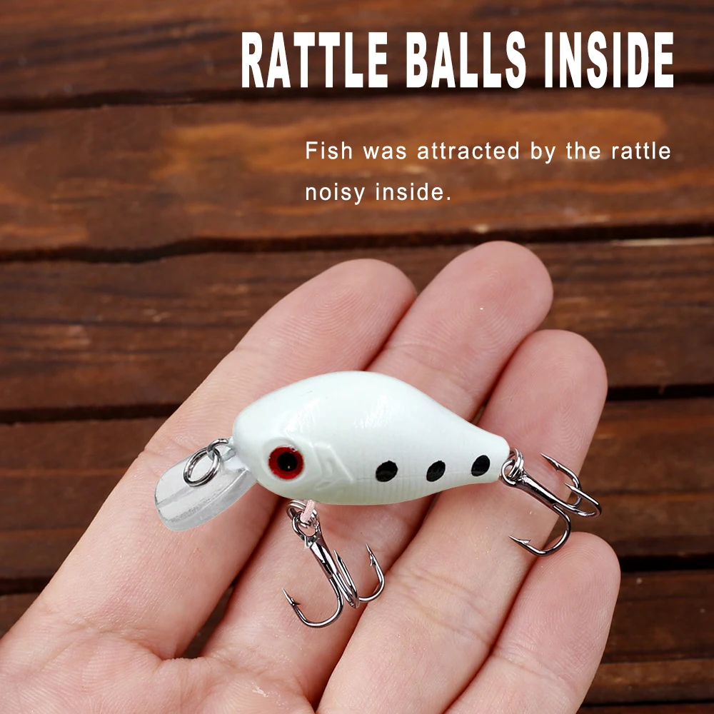 Señuelo de pesca ultraligero portátil, cebo falso de pececillo de 8g, ojos 3D de imitación artificiales, cebo de pesca para agua dulce y salada, 6cm, 1 ud.