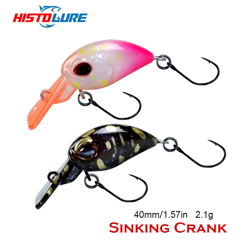 HISTOLURE Crankbait hundente 40mm – Mini lengua ancha para trucha - imagen 3
