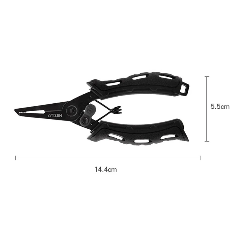 Alicates de pesca, tijeras de hilo de pescado de acero inoxidable, alicates de señuelo portátiles multifuncionales para exteriores - imagen 2