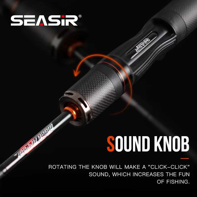SEASIR caña de pescar de flecha negra 4,92 pies 76G peso del señuelo 0,8-10g UL fibra de carbono FUJI O anillos guía BFS Micro caña de pescar ligera - imagen 3