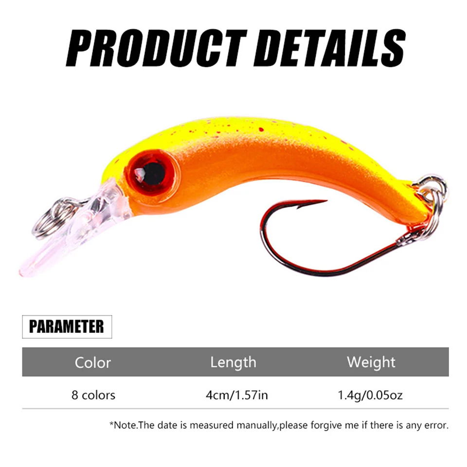 Señuelo de pesca Topwater, 2 piezas, 4cm, 1,5g, Wobbler Popper, cebo Artificial de plástico duro con un solo gancho, aparejos de pesca de lubina - imagen 2