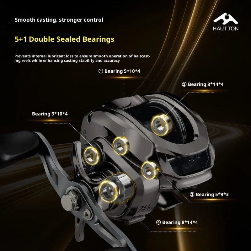 Carrete HAUT TON Metal Master DC 7.2:1 – Freno inteligente 5kg sonido digital - imagen 4