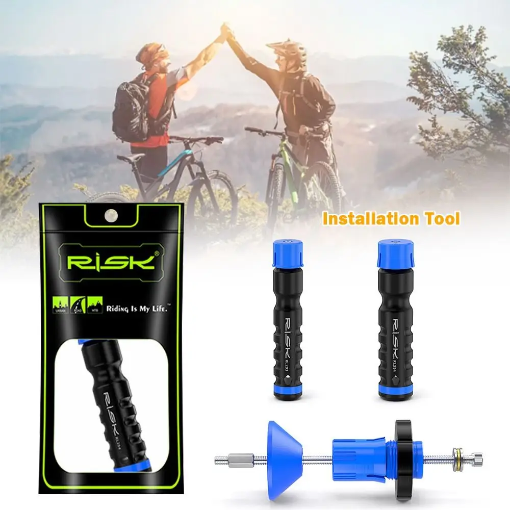 Herramienta de cubierta lateral del eje Central de bicicleta azul y negro, cubierta de plástico a prueba de polvo de 24/29mm, cubierta lateral del eje Central hueco integrado - imagen 2