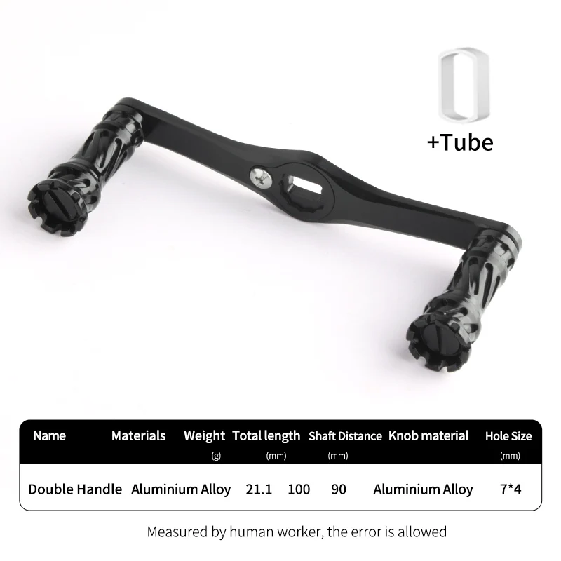 Ruke-mango de carrete de pesca de aleación, balancín de pesca para rueda de fundición, orificio de materiales de aluminio 7075, 8x 5/7x4mm de longitud, 100mm, 1 ud. - imagen 4