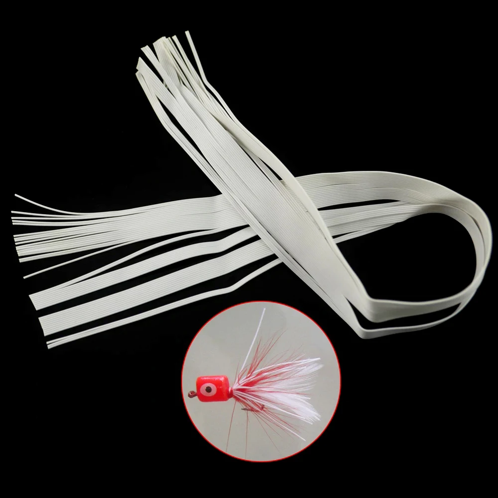 MNFT-Señuelos para atar moscas, 2 bolsas, alambre para Barba, látex blanco grisáceo de 0,3mm para moscas, materiales DIY - imagen 4