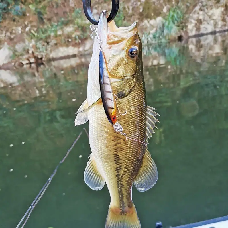 Señuelos de Pesca flotantes para pececillos, cebo duro Artificial de plástico, Swimbait Wobblers, 9 cm, 7,5g, 1 piezas - imagen 3