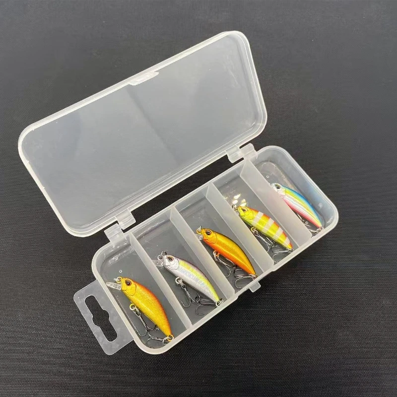 ALASICKA-Juego de pececillos que se hunden, 5 uds., 3,8 cm/3,2g, flujo de intrusión, cebo duro para trucha, Ajing, Kit de Señuelos de Pesca - imagen 5