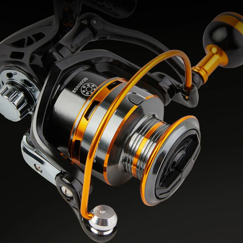 Carrete de pesca giratorio BILLINGS 1000-6000 arrastre máximo 10KG con carrete de Metal y agarre carretes de pesca de agua dulce de agua salada - imagen 4