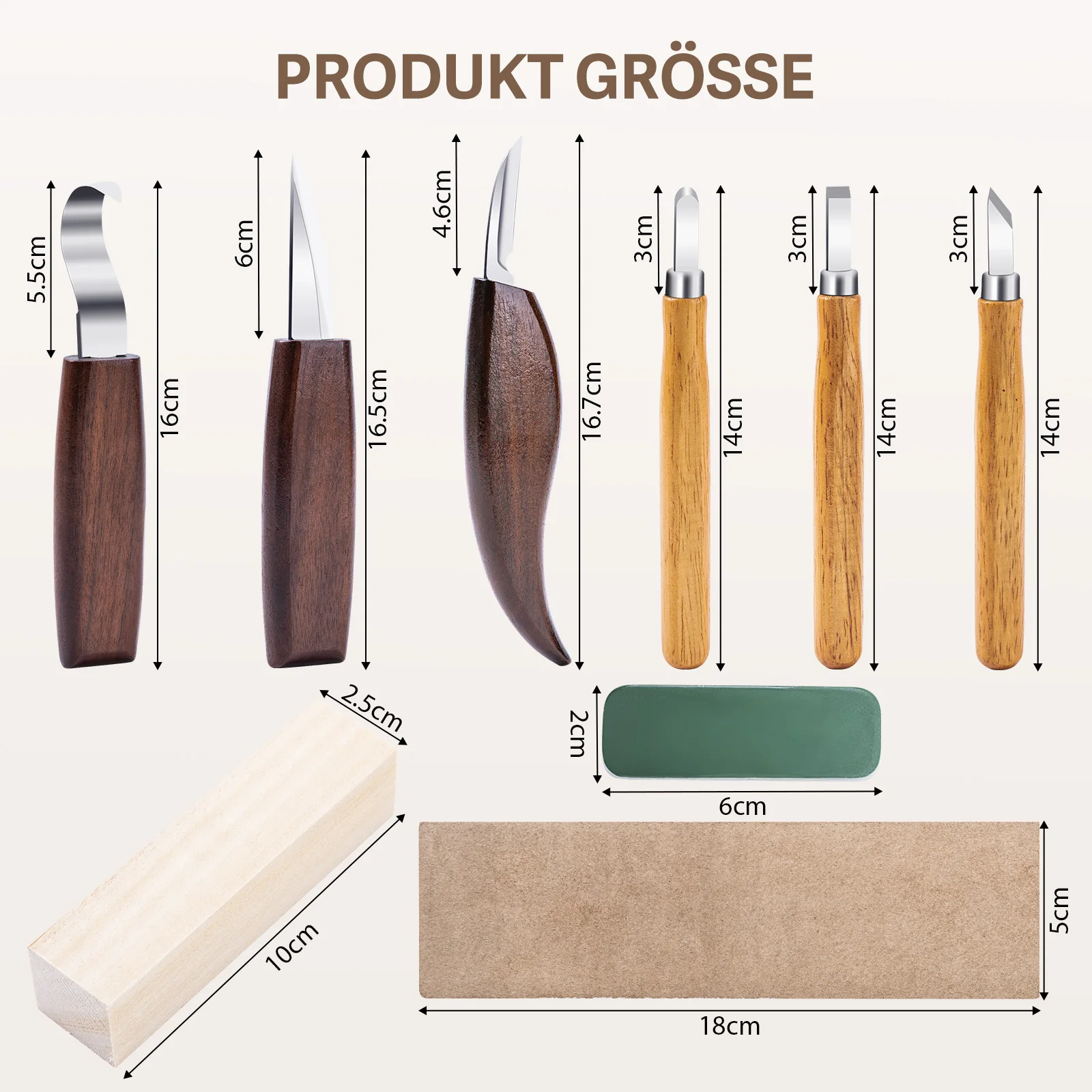 Kit talla madera Goture – Cuchillo, cincel y guantes anticorte