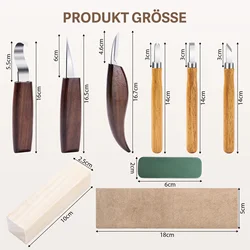Kit talla madera Goture – Cuchillo, cincel y guantes anticorte
