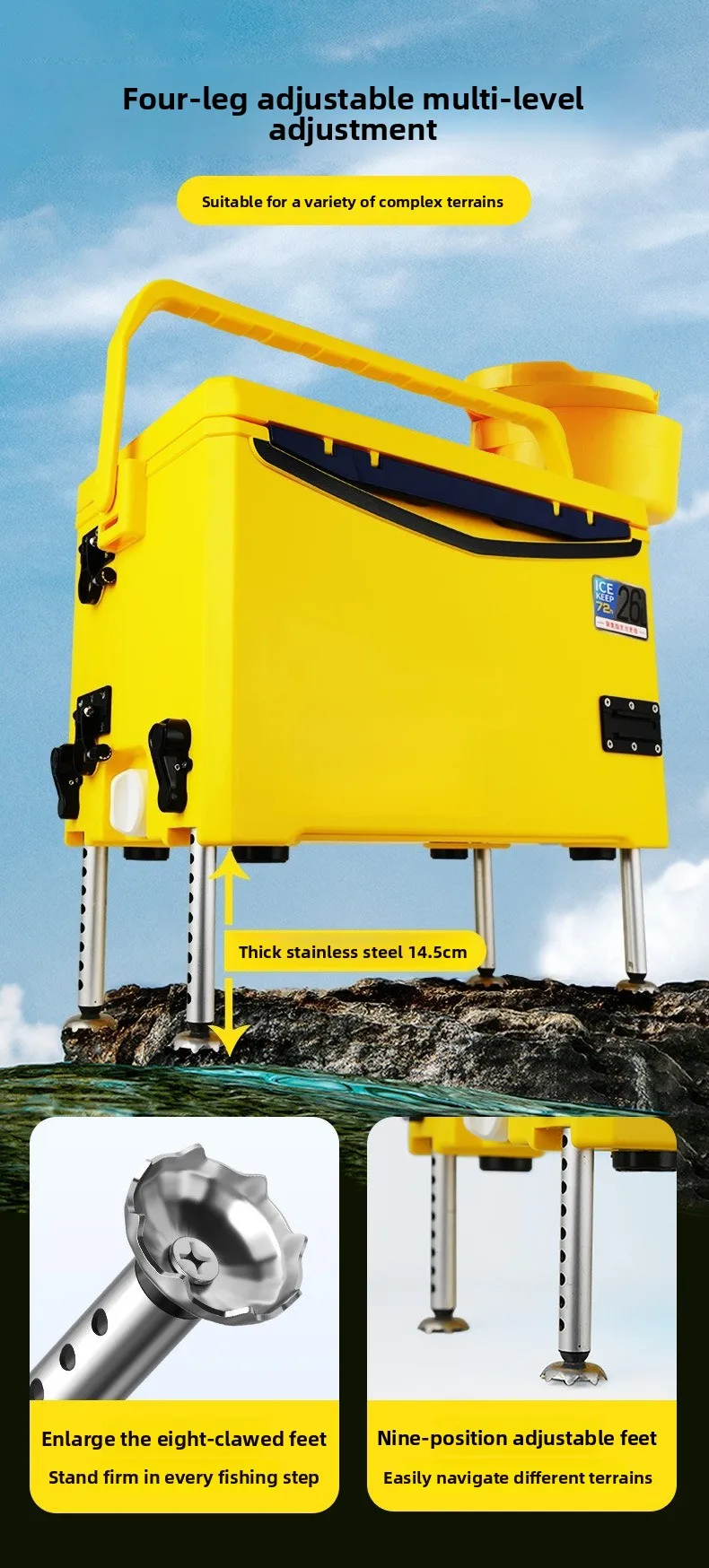 Caja de pesca poliuretano engrosada resistente – instalación gratuita - imagen 5