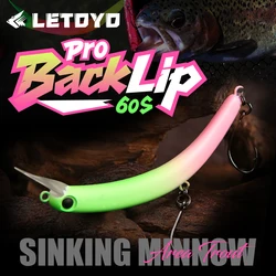 LETOYO 3,8g 60mm área de pececillo cebo para trucha Wobbler señuelo de pesca Minnow cebo duro cebo Artificial señuelo de agua dulce