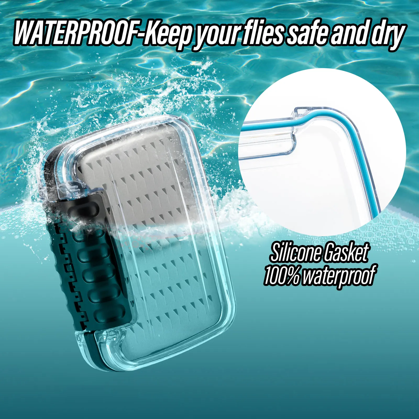 Caja impermeable doble cara para pesca con mosca - imagen 3