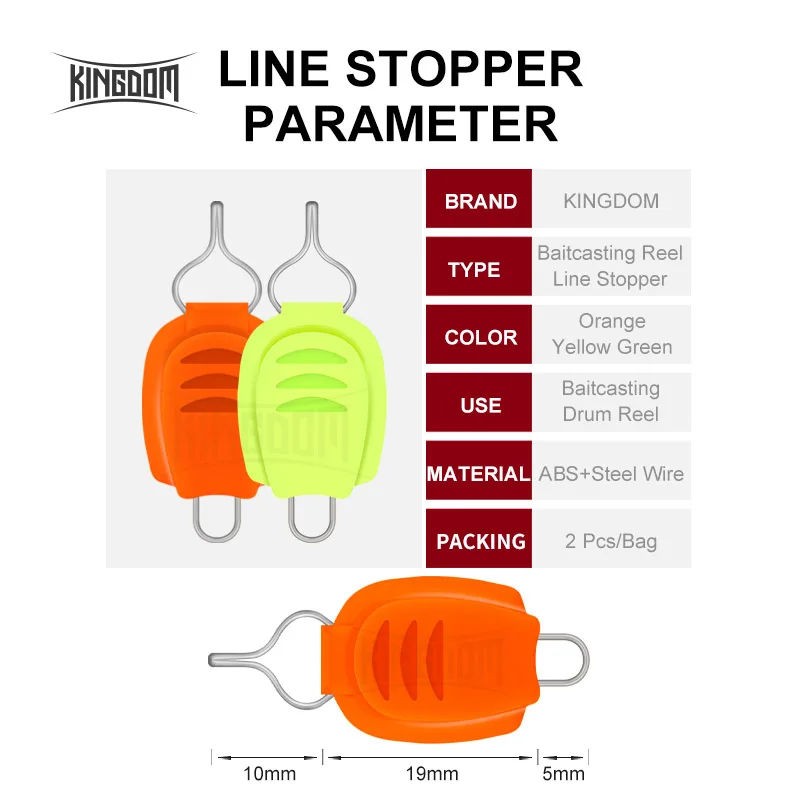 Kingdom-accesorios de pesca, tapón de carrete de sedal, soporte de gancho para caña de pescar, anzuelos de tiro seguro, herramienta de mantenimiento seguro - imagen 3