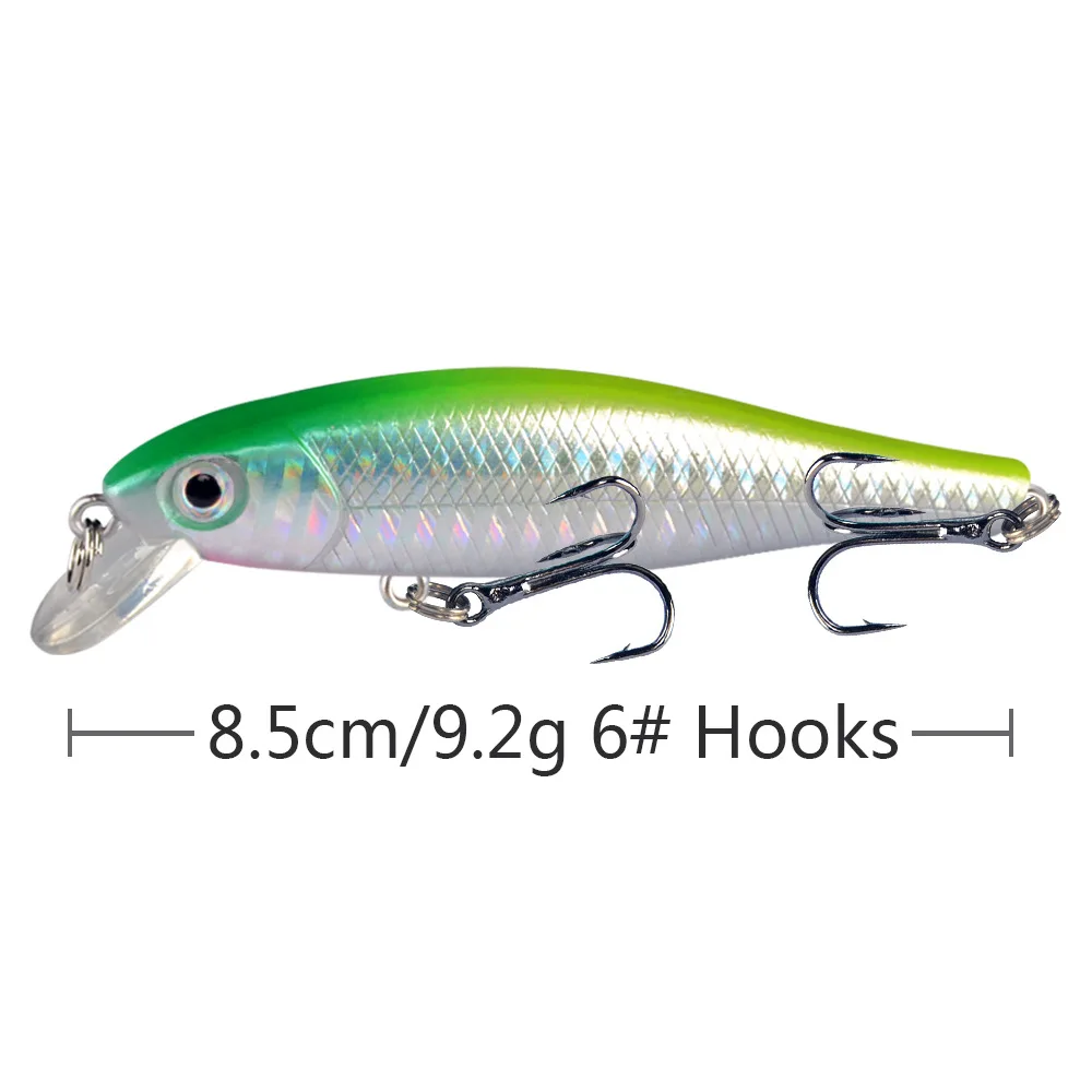 Señuelos de pesca Jerkbait Minnow, cebo duro, Wobblers artificiales para curricán, lubina, Swimbait, 1 ud. - imagen 2