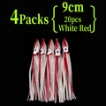 20pc 9cm White-red