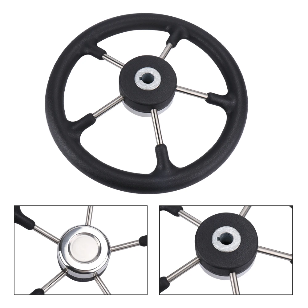 Volante náutico Destroyer 13" – Acero inoxidable 5 radios con espuma