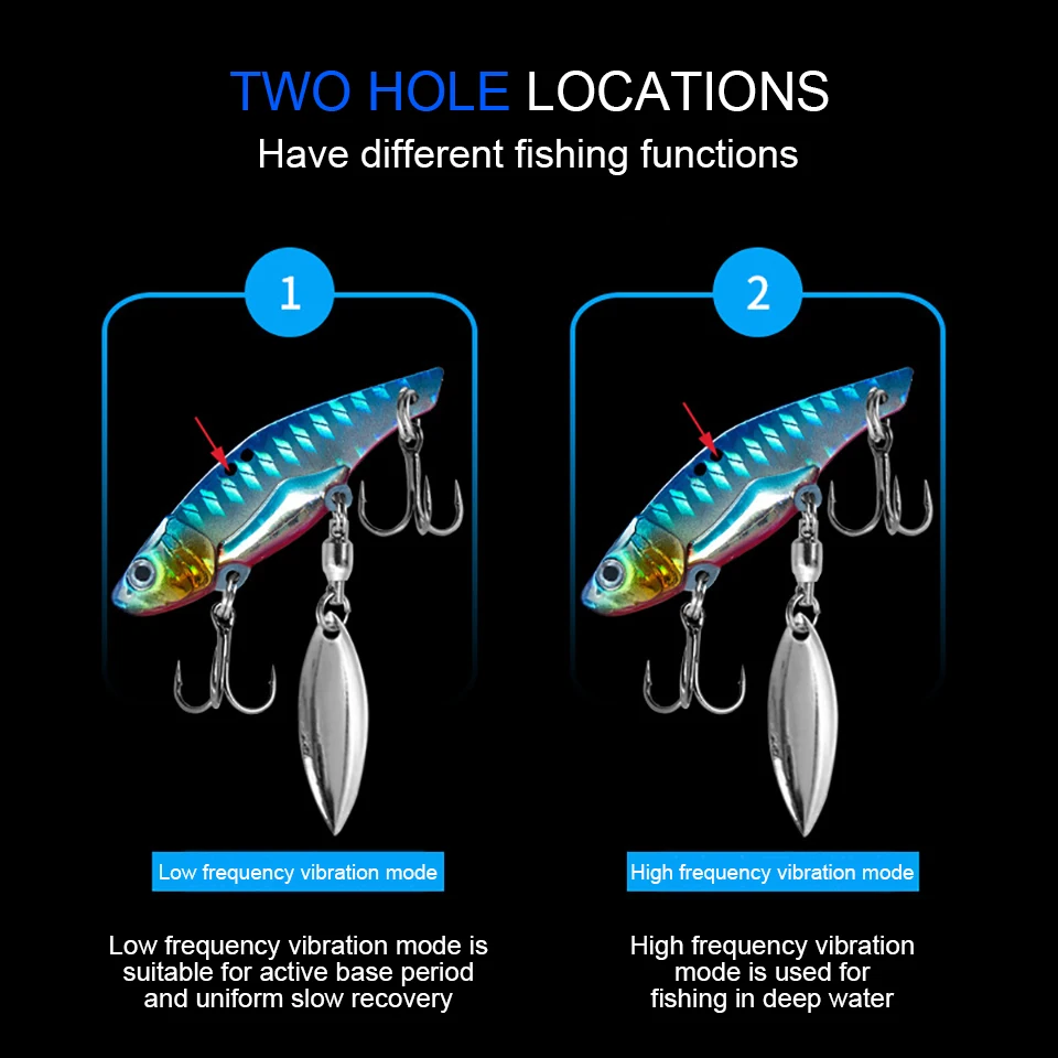 WALK FISH-Cebo giratorio de Metal VIB, 1 piezas, cuchara giratoria, Señuelos de Pesca de 12g 16g, Jigs, trucha, aparejos duros de Pesca de invierno - imagen 4