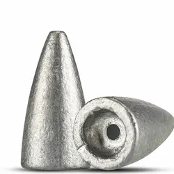 10 piezas de equipo de pesca de plomo, 2/3, 5/5/7/10/14/20g, cabeza de bala, caña de pescar de plomo, conjunto de equipo de pesca de agua dulce