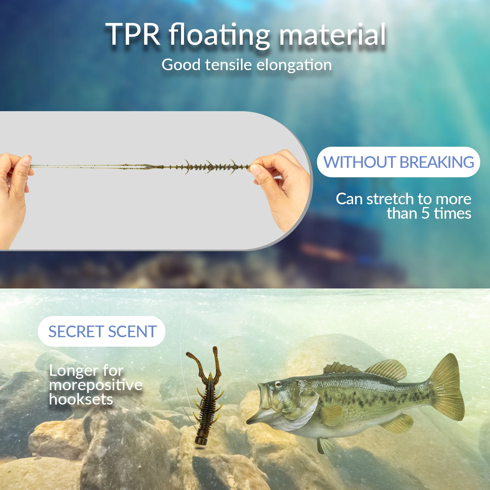 THKFISH 20 piezas cebo de pesca de camarones suaves NED Rig 75mm Wobblers señuelo de natación de camarones para Swimbait de silicona para aparejos de tiro de gota Texas - imagen 4