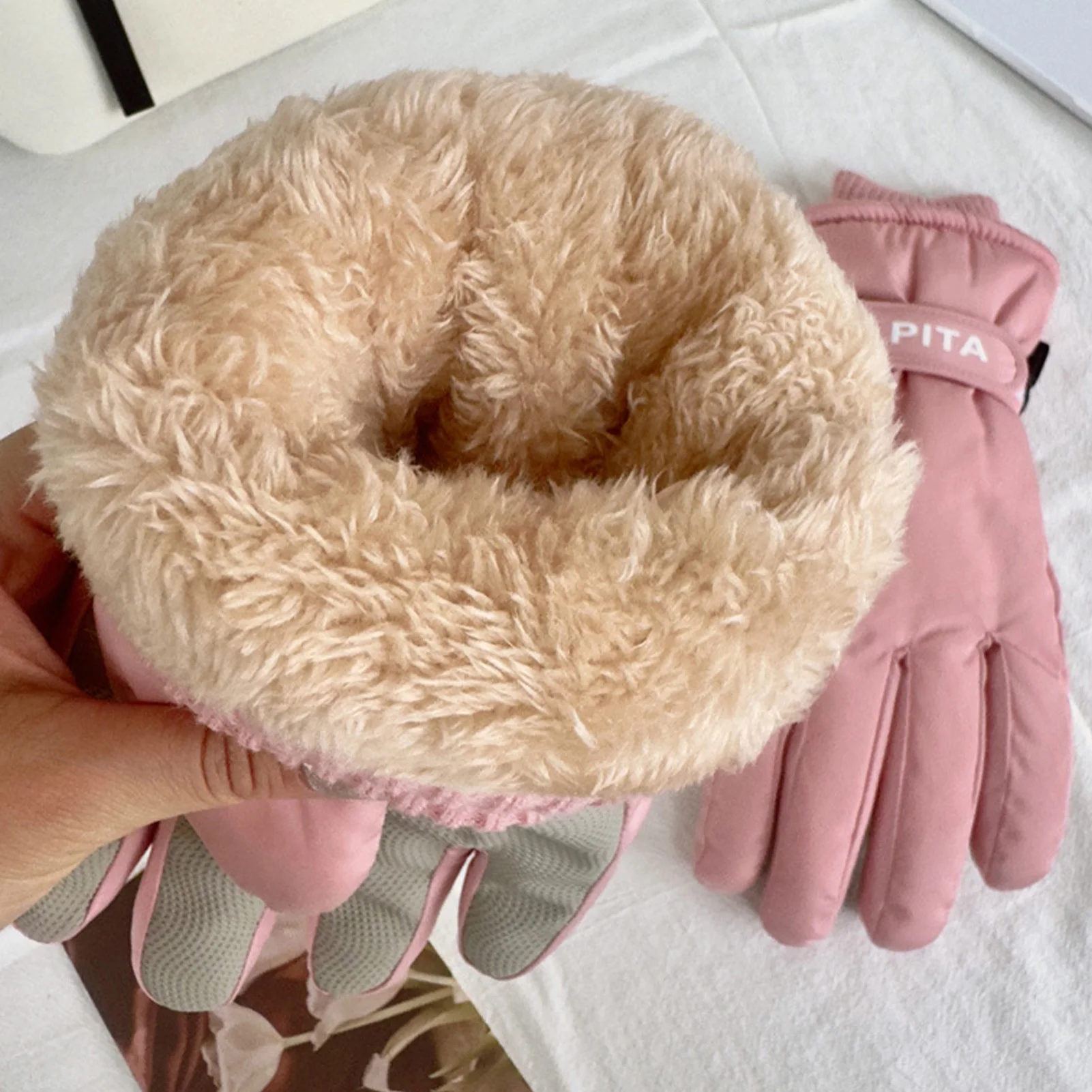 Guantes impermeables antideslizantes para pantalla táctil con felpa - imagen 5