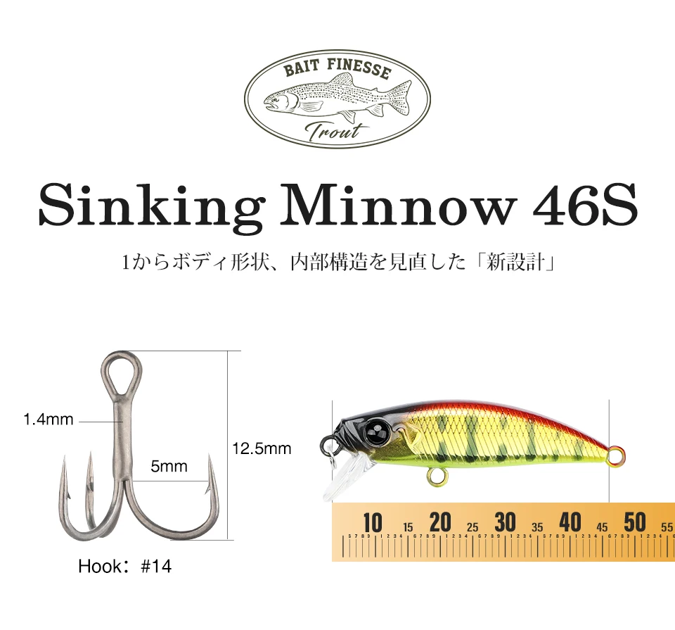 Hunding Minnow 46S Un cebo versátil para pescadores que buscan imitaciones de pececillo efectivas
