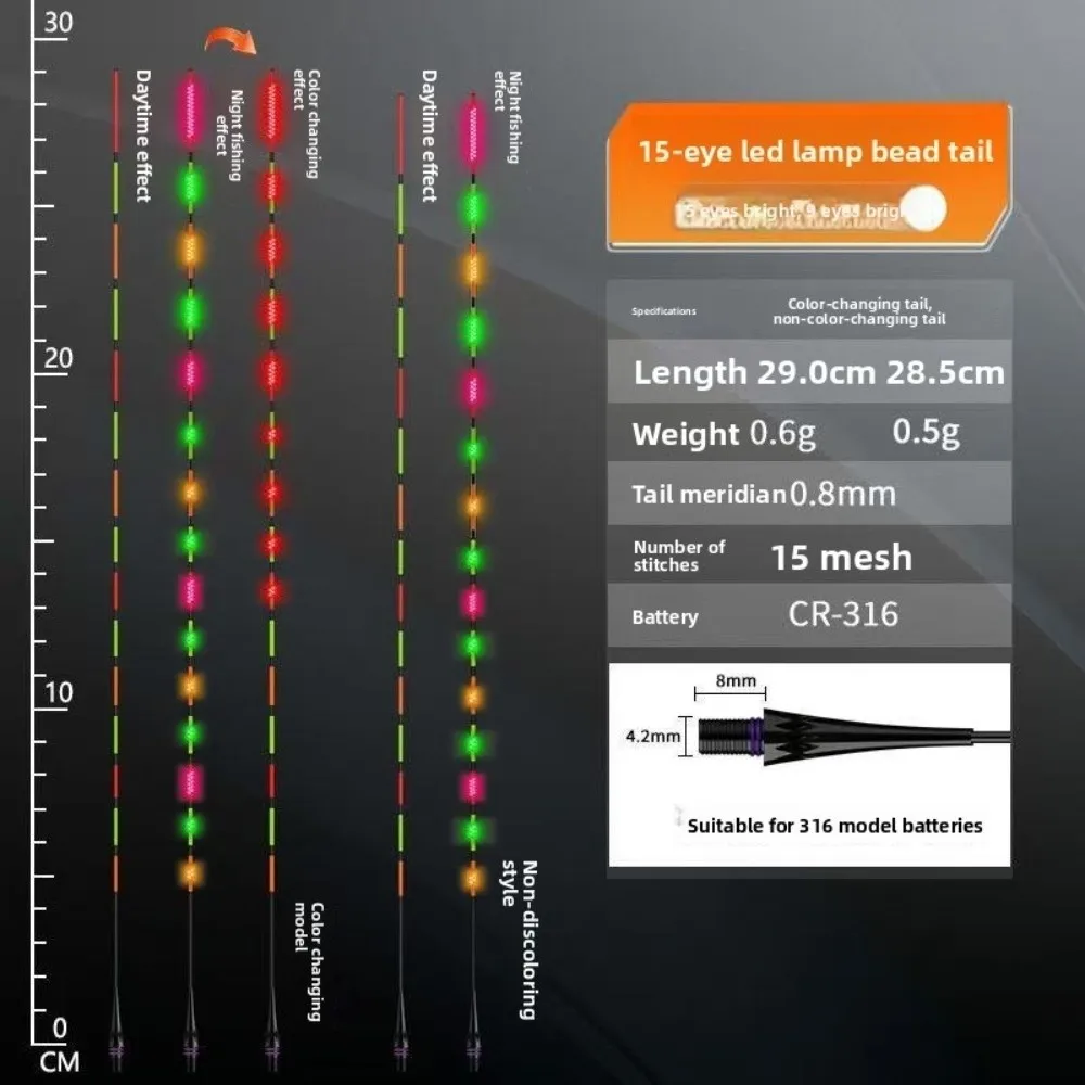 Flotador inteligente LED superbrillante, diseño electrónico ultra sensible, flotador luminoso, tecnología inteligente, flotador de pesca nocturno luminoso superior - imagen 4