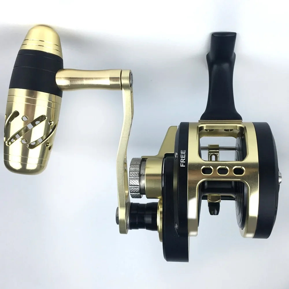 Rueda de pesca automática metálica – Placa hierro balanceo lento - imagen 4
