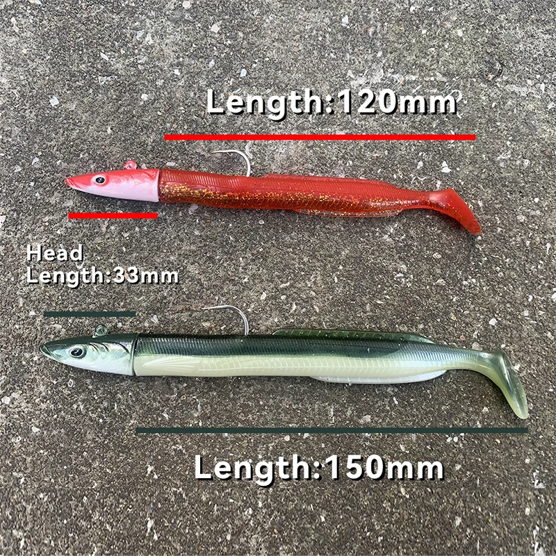 HAIMALUO-señuelo de pesca suave y feliz, anzuelo con cabeza de anzuelo, cebo de pesca Artificial de lubina de agua salada, aparejos Swimbait, cebo suave - imagen 4