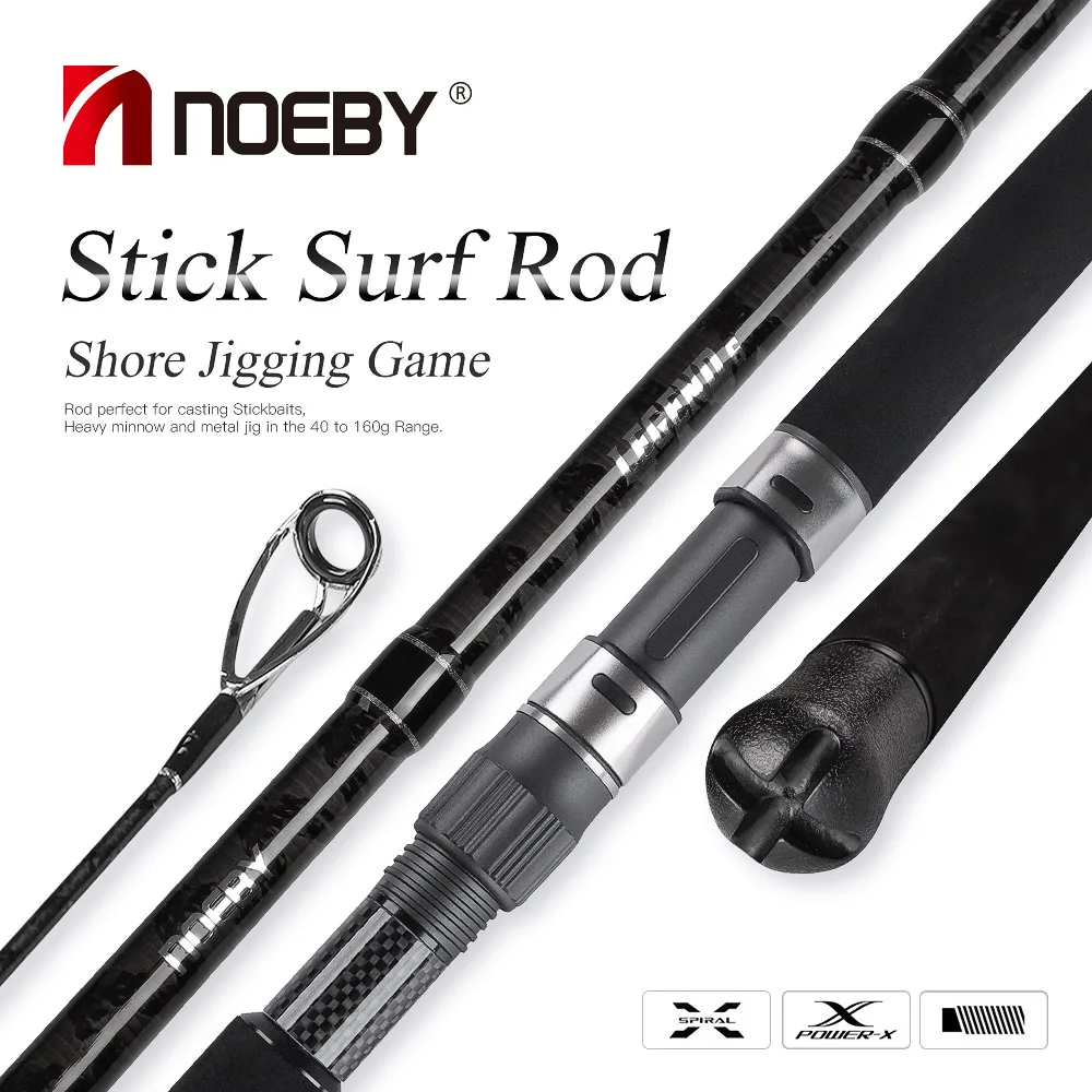 Noeby Stickbait Surf Spinning Rod 2.75m 3.05m 2 sections Shore Jigging H XH Power Lure 40-160g Saltwater Sea Fishing Rod