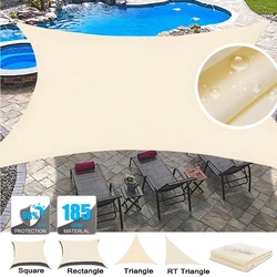 Vela de sombra beige impermeable – Protección UV 98% para jardín