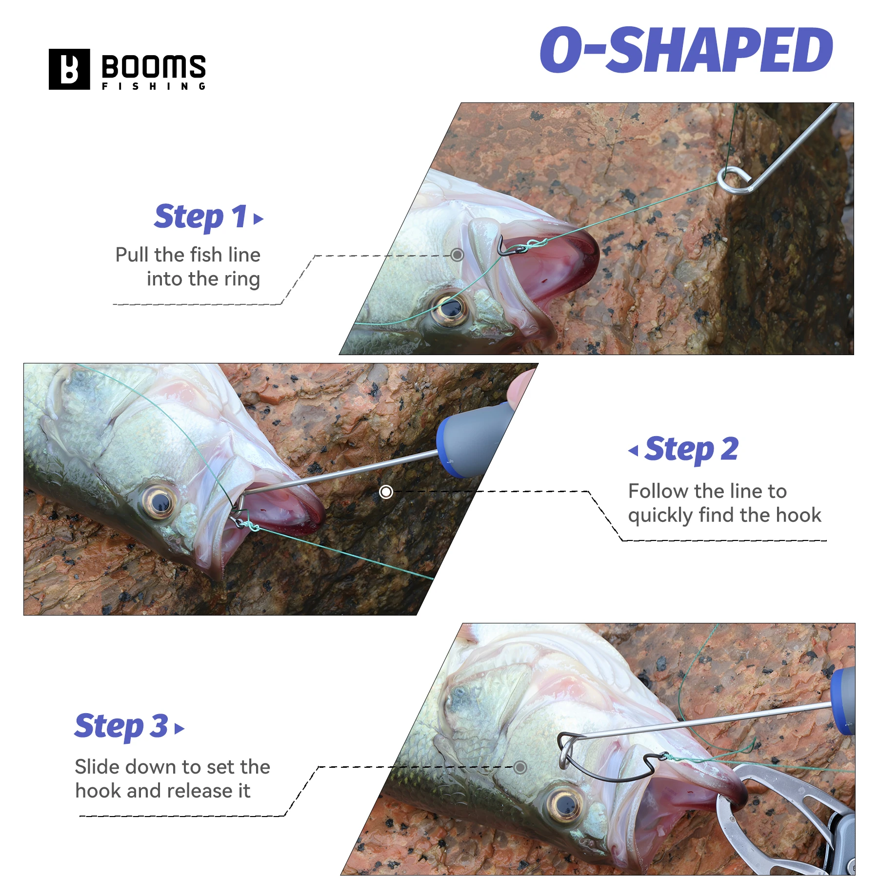 Booms Fishing XW21 2 piezas removedor de anzuelos de pesca Dehooker de acero inoxidable Extractor separador de anzuelos herramientas de pesca de desacoplamiento rápido - imagen 3