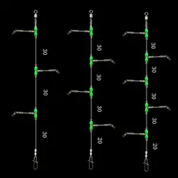 5 uds líder de pesca caliente línea líder de pesca broches giratorios puntal de conexión líder de alambre de pesca brillo nocturno plomo Snap