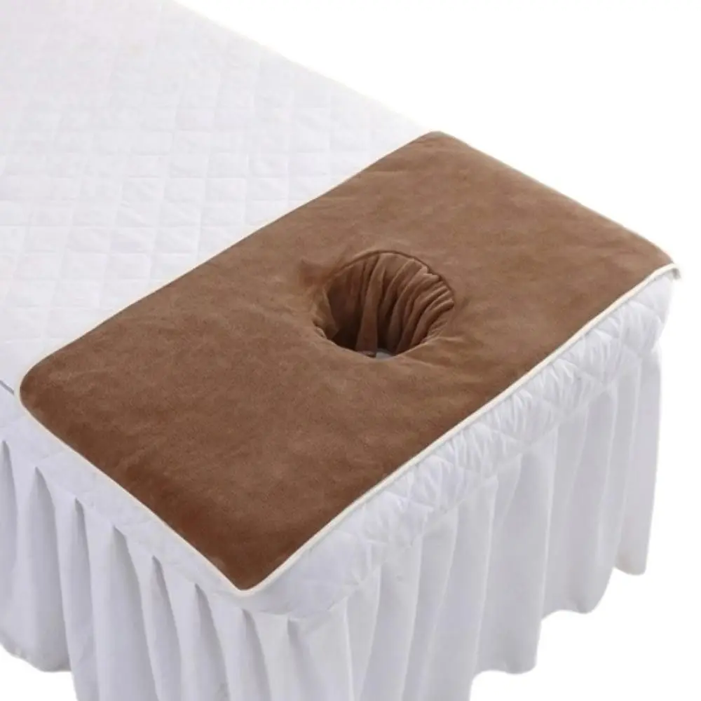 Nueva toalla Facial de masaje de algodón suave 40x80cm toalla Facial de masaje gruesa con agujero toalla de salón de Spa transpirable para salón de SPA - imagen 5